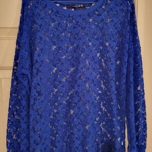 Elegant Blue Lace Top